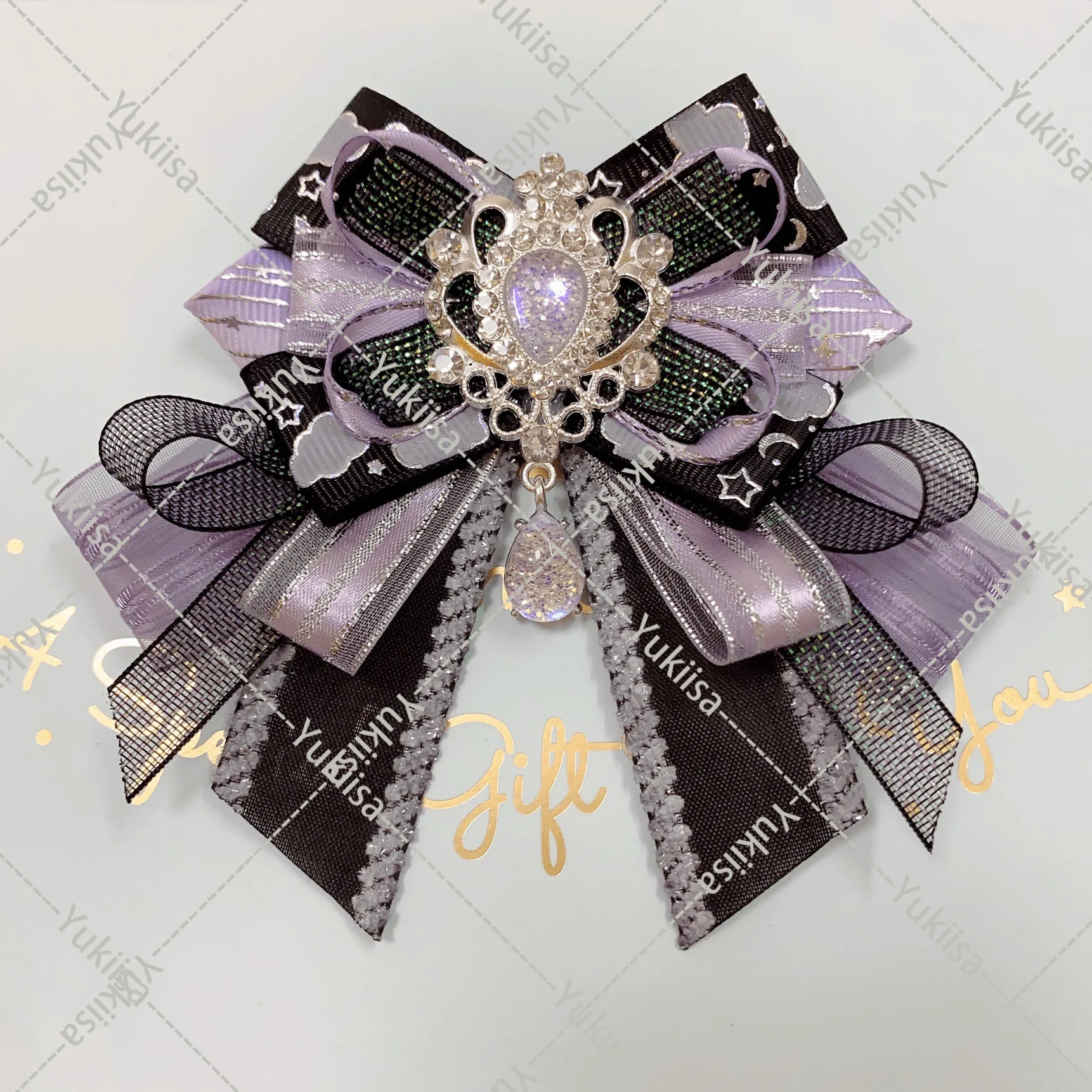 Oryginalna Lolita Cosplay Anime Dance Bowtie damska wysokiej klasy luksusowa broszka zestaw koszula sukienka kołnierz akcesoria ręcznie robiony kołnierz