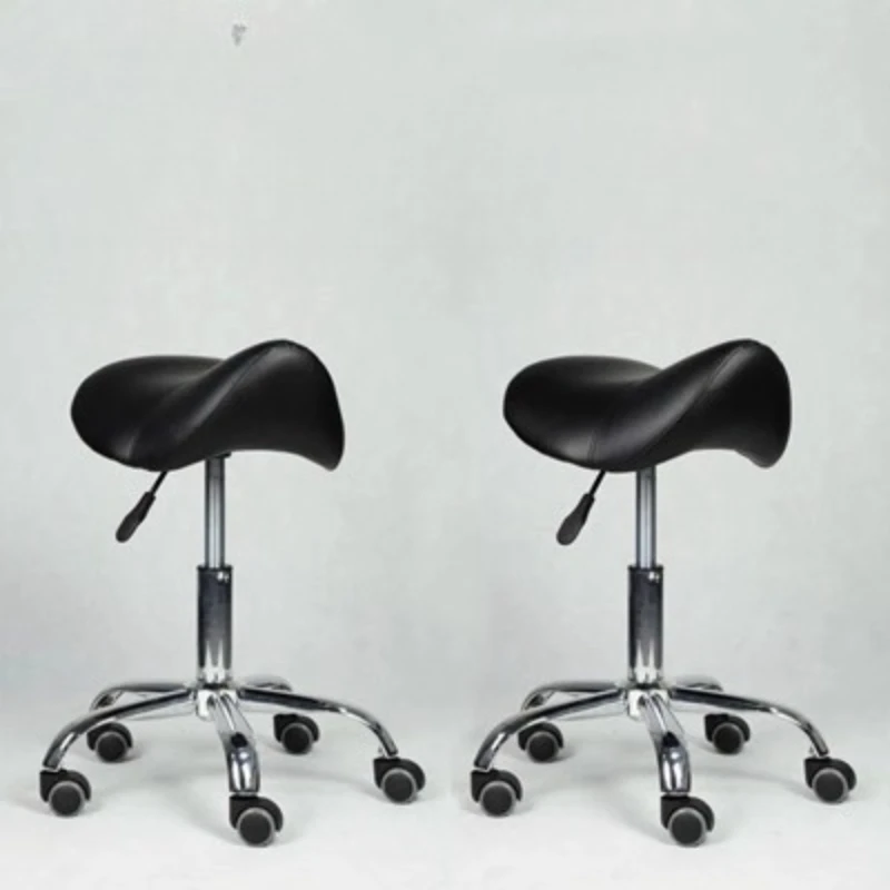 Hair Cutting Work Chair, Hair Cutting Stool, Lifting and Rotating Saddle Chair