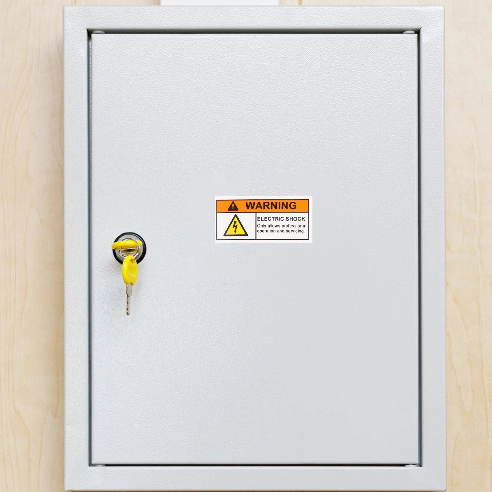 4 Pcs Beware of Electric Shock Sign Stickers Warning Labels Caution Small High Voltage for Safety Panel