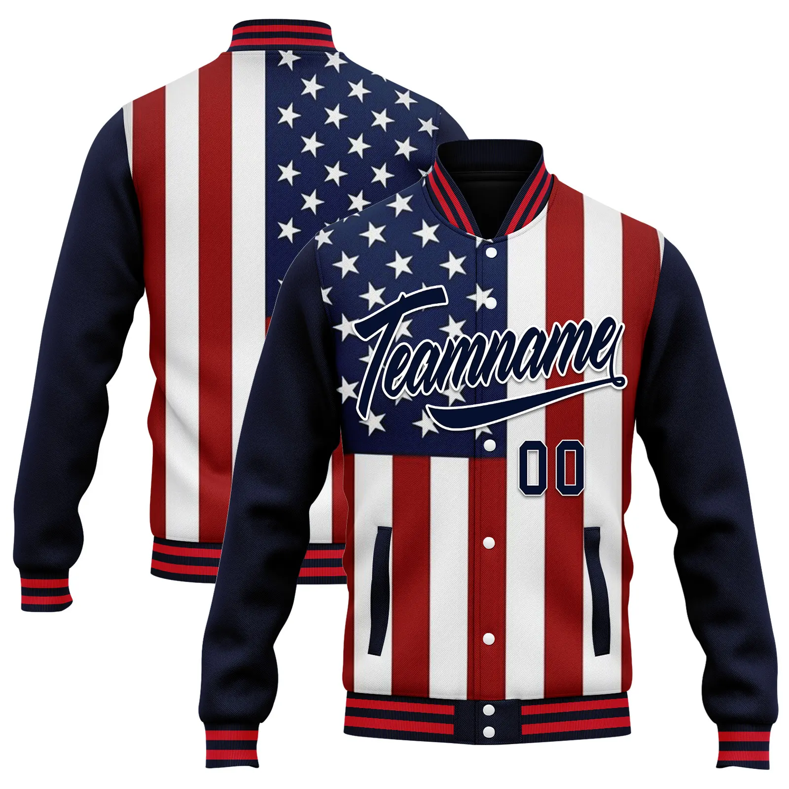 

Dropshipping Print on demand Jacket your favorite Team Name Number USA Design custom print Jacket