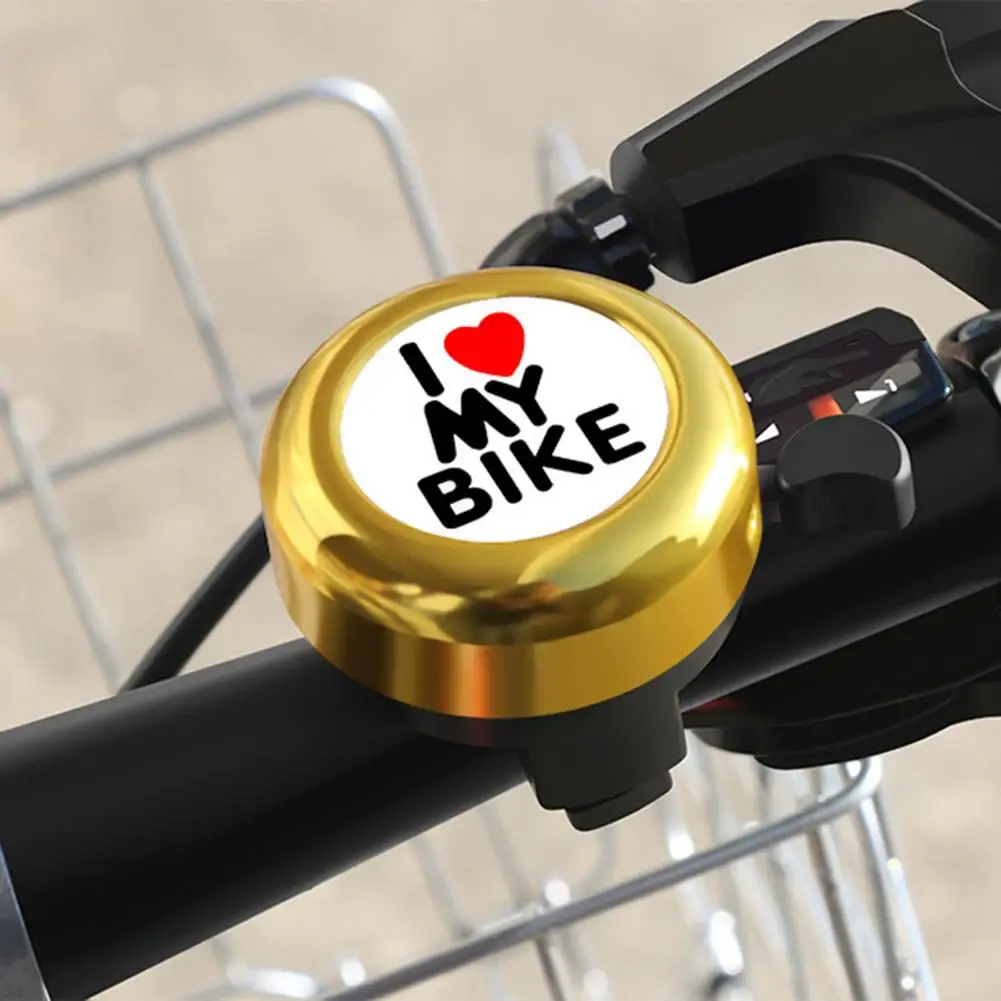 Children Bicycle Bell Loud Sound Letter Print I Love My Bike Alarm Removable Kids Cartoon Small Bicycle Horn Bike Accessories