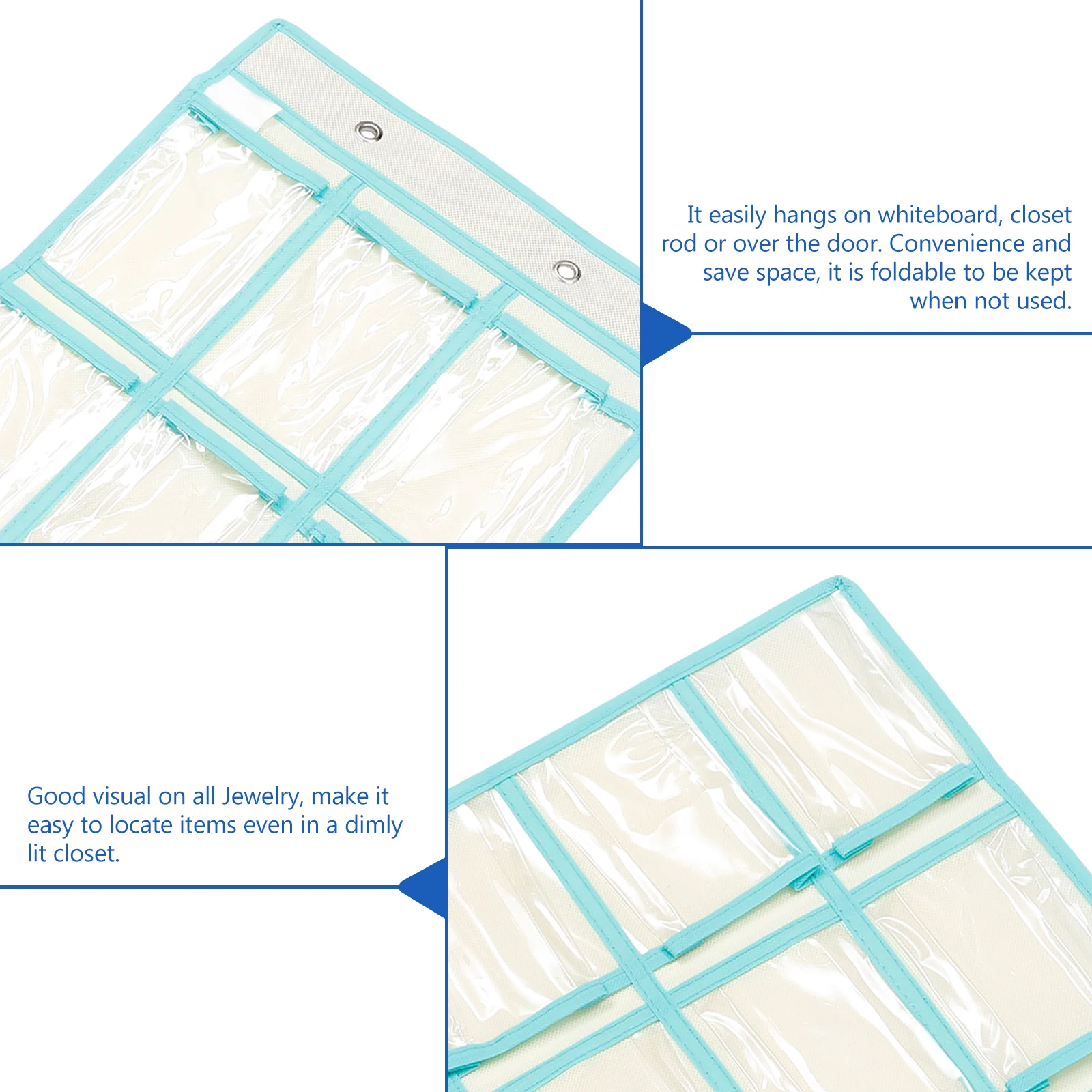 Home Storage Bag Pocket Organizer Pouch Clear Hanging Pockets Classroom Phone Calculator Shoe School Cell Wall Organiser