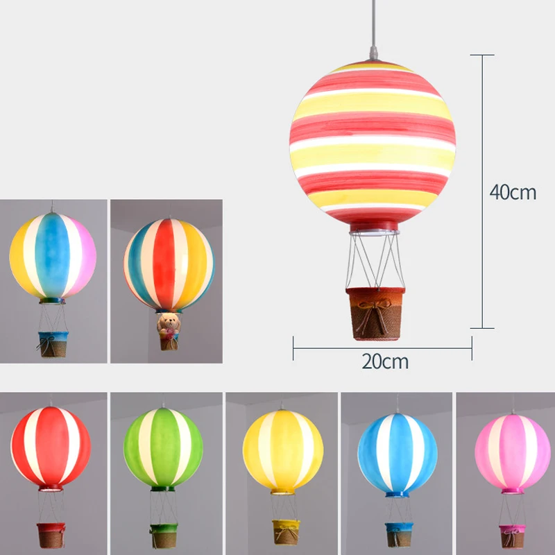 Nowoczesne lampy wiszące kolorowe gorący balon dmuchany wiszące lampy sypialnia Home Decor dzieci światło do pokoju oprawy oświetlenie sufitowe