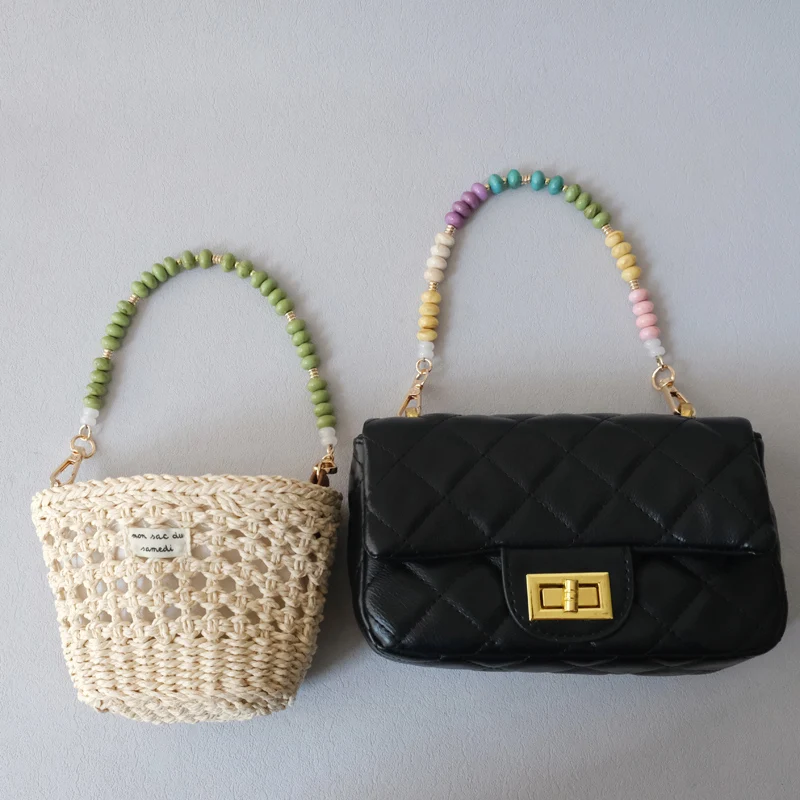 Neues Mode-Accessoire für Damenhandtaschen: Abnehmbare, solide Perlenketten, niedlicher Acryl-Luxusriemen, eleganter Taschengriff mit Perlenkette für Damen. – Detail 18