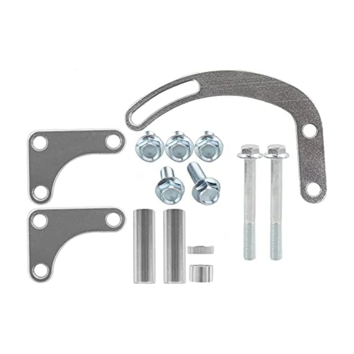 For SBC Power Steering Pump Bracket Compatible for Chevrolet 350 Small Block LWP Long Water Pump 551522 Adjustable