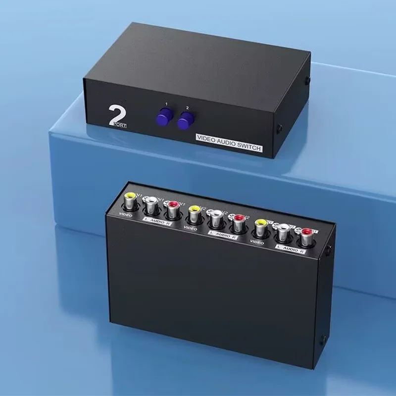 AV Switcher Audio Video Distribution 2in1 out 4in1 out 8in1 RCA Signal Selector for Home Theater System Video Audio Switch