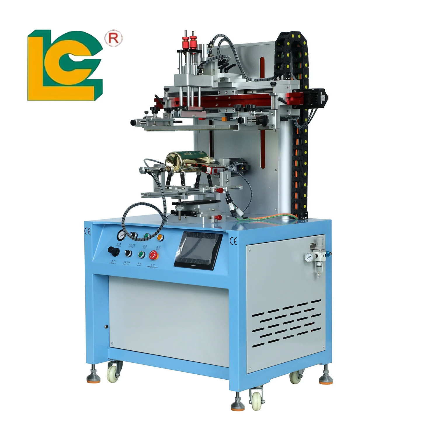 PLC Automatic Recording Sensor and Servo Function Cylinder Glass Bottle CNC Screen Printing Machine Soft Tube Screen Printer