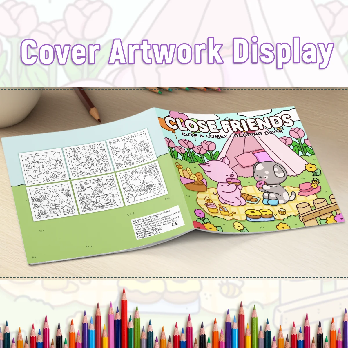 CLOSE FRIENDS Coloring Book for Adult Featuring Bold-easy Pattern for Relaxation Kids Educational DIY Painting Drawing Book