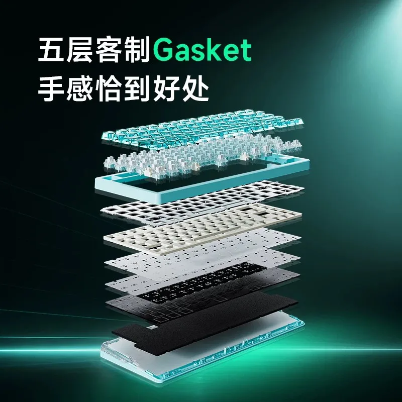 VGN Neon 75Air 8000hz Three-mode Magnetic Axis Keyboard Gasket Structure 0.005mmRT RGB 8000mAh Large Battery Wired Keyboard Gift