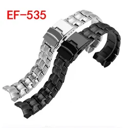 Watchband Wrist Strap for Casio EF-521 533 534 535 539 544 546 554 563 Watch Bands Stainless Steel