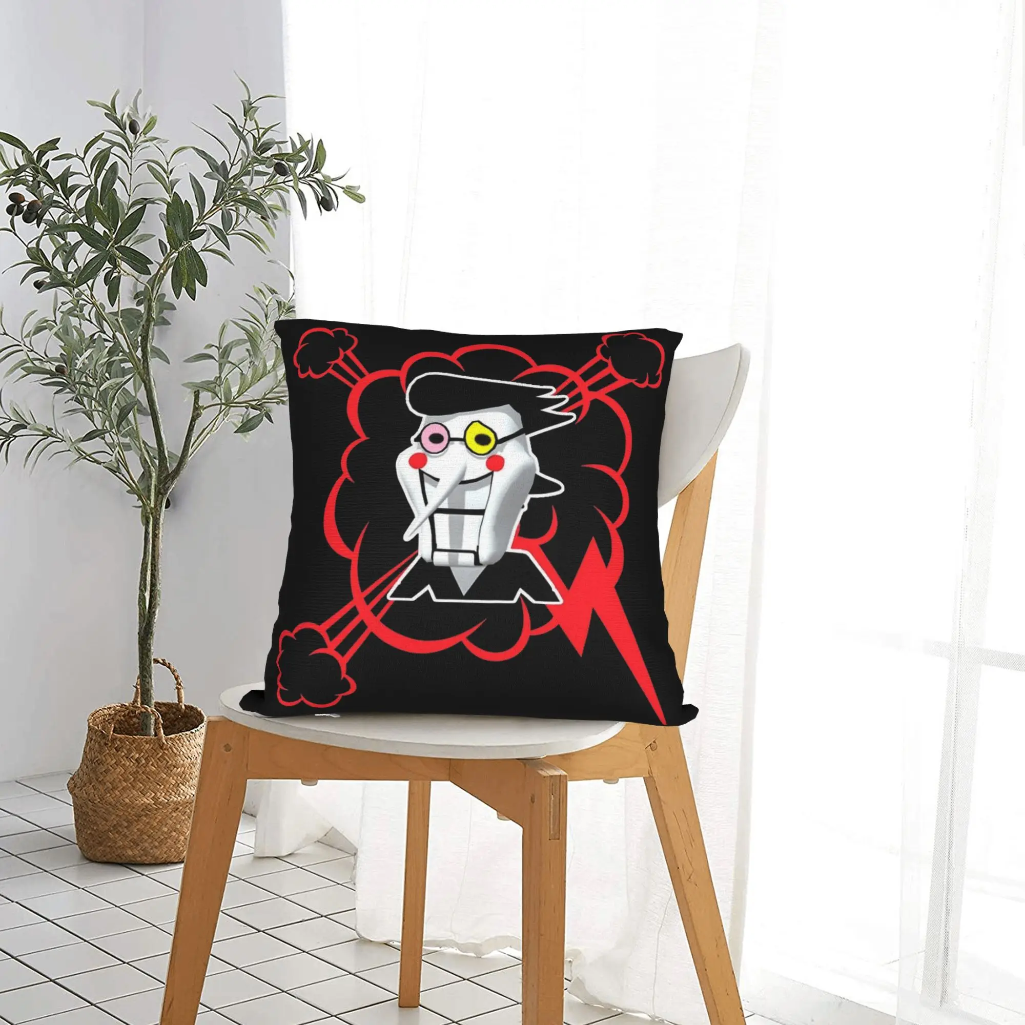 Deltarunes Spamton Pillowcase Printed Cushion Cover Gift  Throw Pillow Case Cover Seat Dropshipping