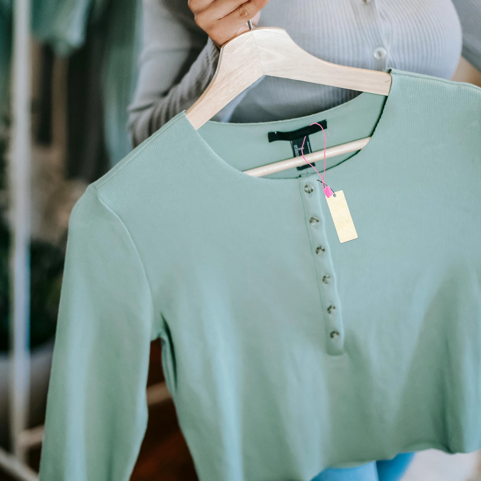 

950 Pcs Plastic Square Buckle Tag Retail Supplies Present Fasteners Store Clothing for Boutique Ties Adhesive Tape Tags