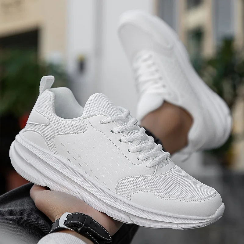 Sizes 36-47 High Quality Mens Shoes Leather Sports Shoes Casual Platform Sneakers New Comfortable Light Anti-slip Sneakers Men
