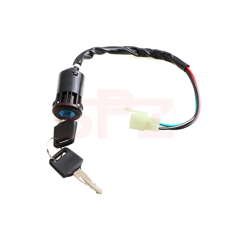 Motorcycle Electric Door Lock 4 Male Plug Ignition Key Switch For 50cc 110cc 125cc 150cc 250cc ATV QUAD Dirt Bike Accessories