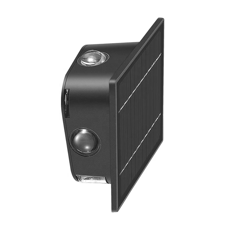 6LED Beads Solar Convex Mirror Up And Down Light 2-toned  Wall Lamps Waterproof Solar Powered