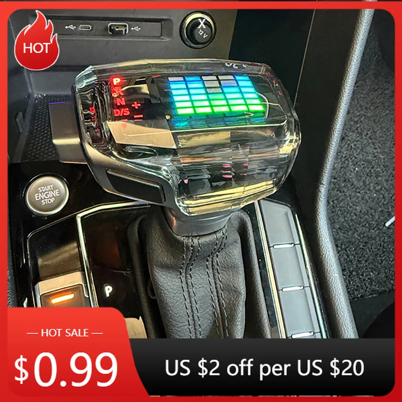 

2026 Горячие колпаки для Audi Hub Crystal Led Ручка переключения передач Автомобильные аксессуары Ручка коробки передач Ручки рычага для Audi A6 C6 C7 A3 8P A4 B8