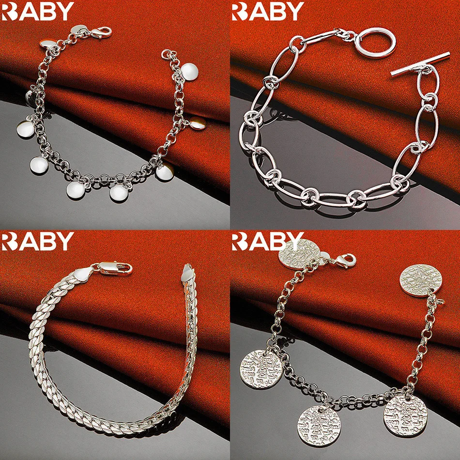 

URBABY 925 Sterling Silver Geometric Bracelet For Women Creativity Gifts Street All-match Party And Daily Wear