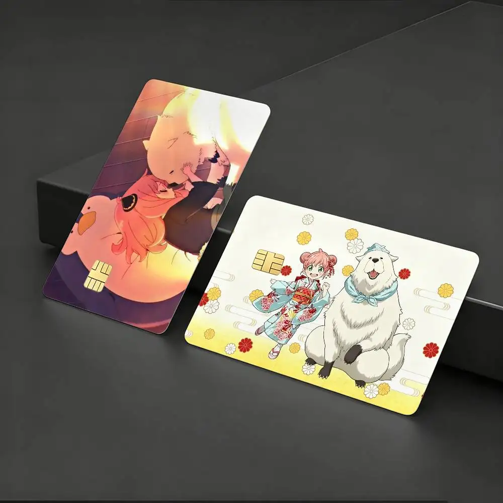 

A-Anya Forger Animation HD Waterproof Card Skins Protective Stickers for Credit Bank Game Cards