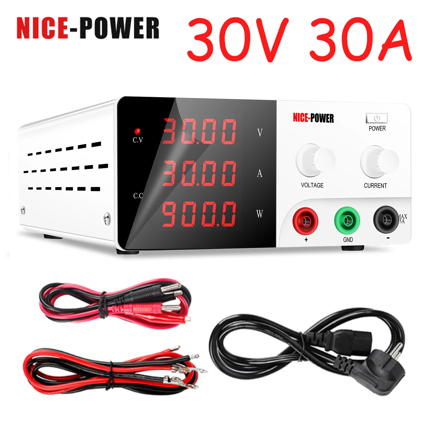 Nice-Power Bench Power Source Laboratory Power Supply 30V 30A Adjustable DC 30V20A  60V10A 100V 5A Profession Voltage Regulator