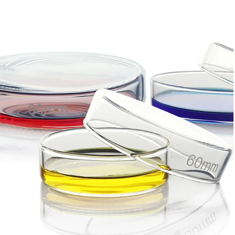 High borosilicate glass culture dish 60 75 90 100 120mm high temperature resistant plate bacterial culture