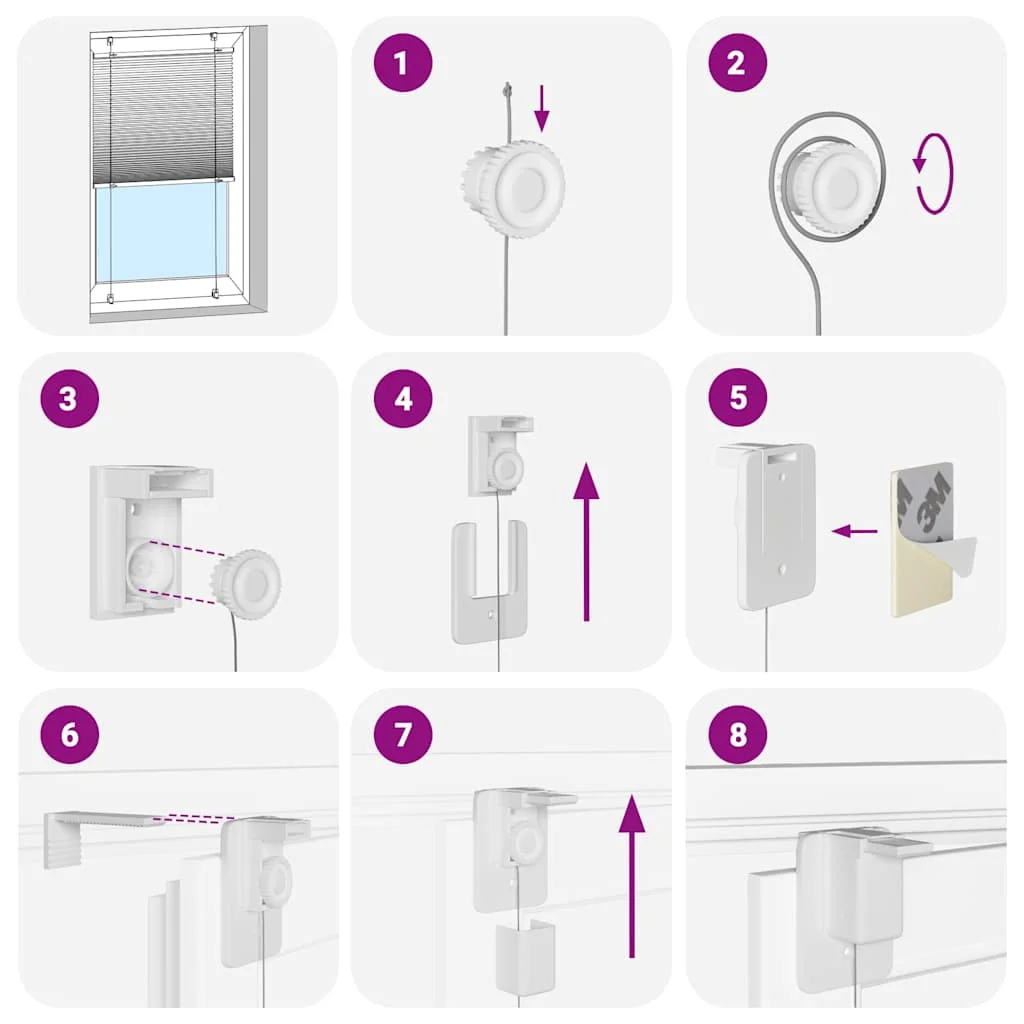 متجر Plissé Anthracite 65X100 cm Largeur Du Tissu 64,4 cm