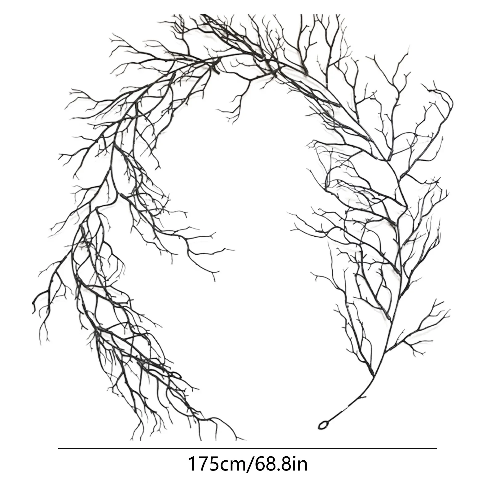 1pc 175cm Halloween Decoration Black Vine Suitable For Hanging Decorations On Household Fireplaces,stairs, And Windows