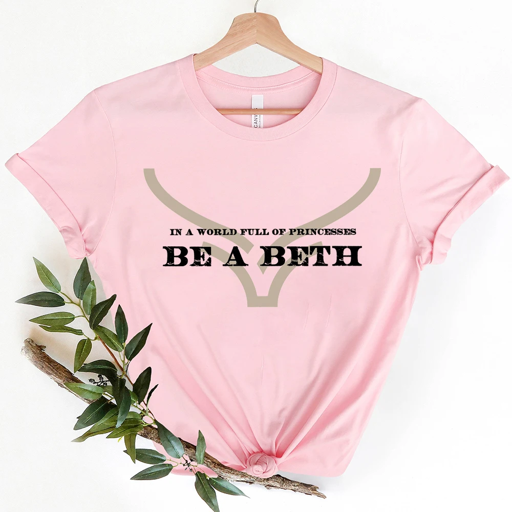 Yellowstone Beth Dutton Print Women\'s Tees Funny Yellowstone T-Shirts Summer Trend Female Ladies Shirts Youthful Womens Clothing