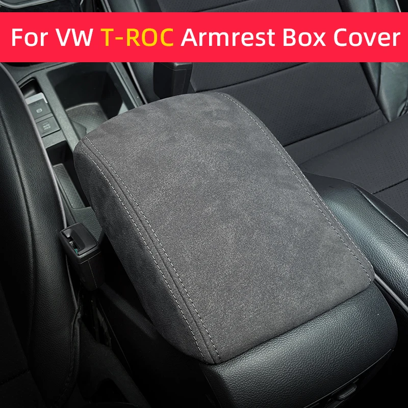 For VW T-roc Troc 2019 2020 2021 2022 2023 Volkswagen Accessories Armrest Box Protection Cover Cushion Support Box Armrest Pad