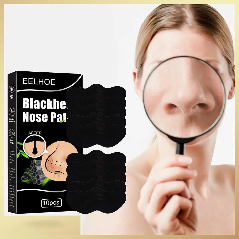 Bamboo Charcoal Mask Nose Pore Deep Clean Strip Nose Blackhead Acne Removal Patch Care Nose Skin Spots Mask K1W1