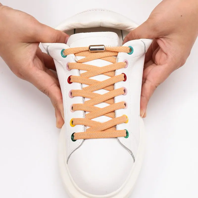 Sports Shoelaces Without Ties Capsule Locks Elastic Laces Sneakers Kids Adult Fast Shoestring Rubber Band For Shoes Accessories