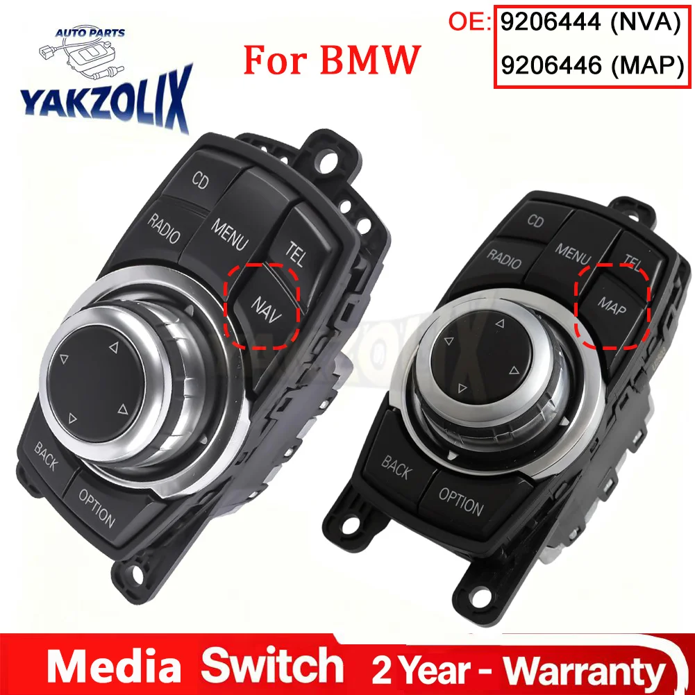 For BMW F07 F10 F01 F02 X3 F25 F11 2007 - 2017 Media Multifunctional Control Switch 65829206446 9206446 65829206444 9206444
