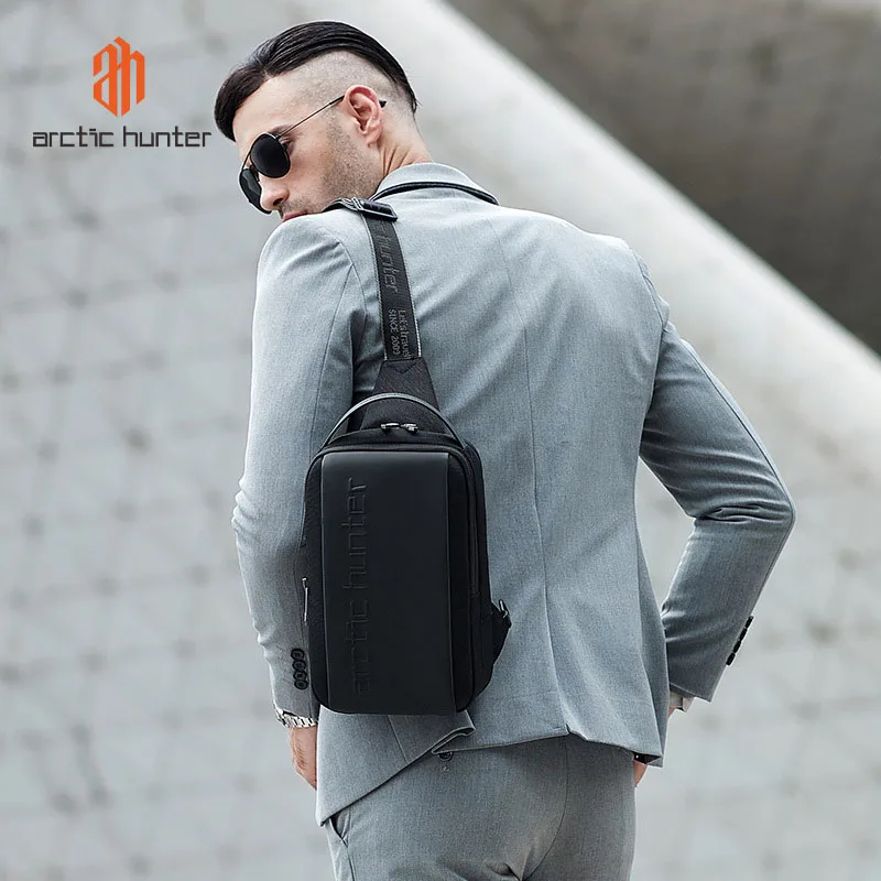 ARCTIC HUNTER Men's Functional Sports and Leisure Chest Bag Anti-theft Anti-Splashing Water Expansion Messenger Bag Men's Should