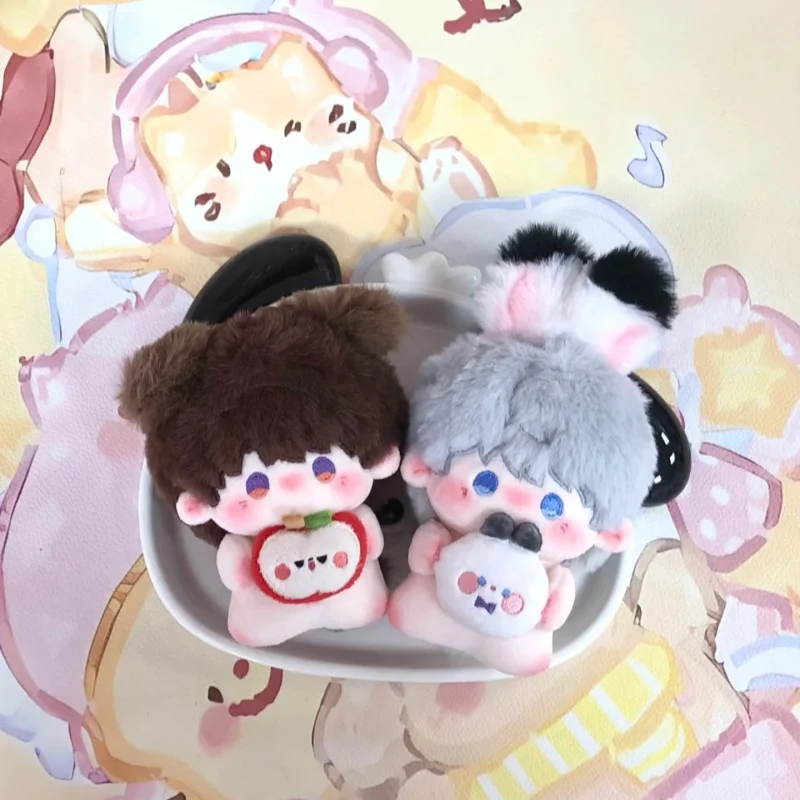 Jogo quente amor e espaço profundo brinquedo de pelúcia rafayel xavier zayne caleb sylus 10cm orelha animal mini pingente cosplay chaveiro caixa cega