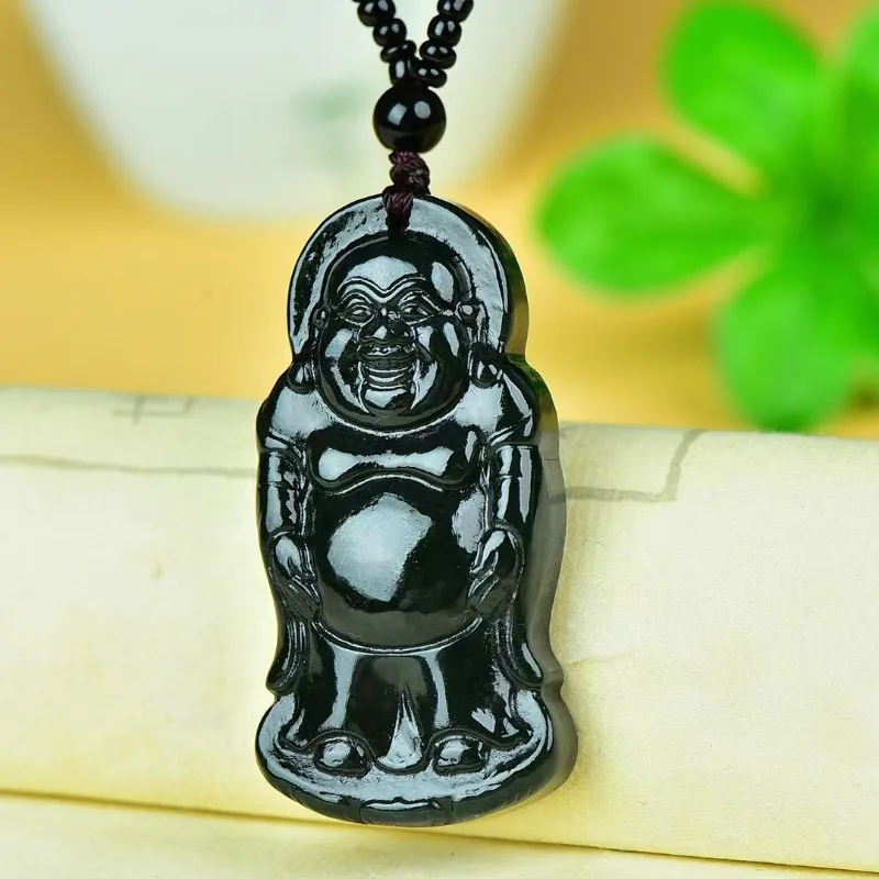 

Natural Hetian Jade Three-dimensional Buddha Gong Pendant Women's Necklace Pendant