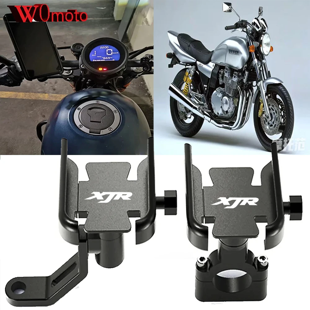 

For YAMAHA XJR1200 XJR1300 XJR 1200 1300 Accessories Motorcycle CNC Aluminum Handle Bar Mobile Phone Bracket GPS Stand Holder