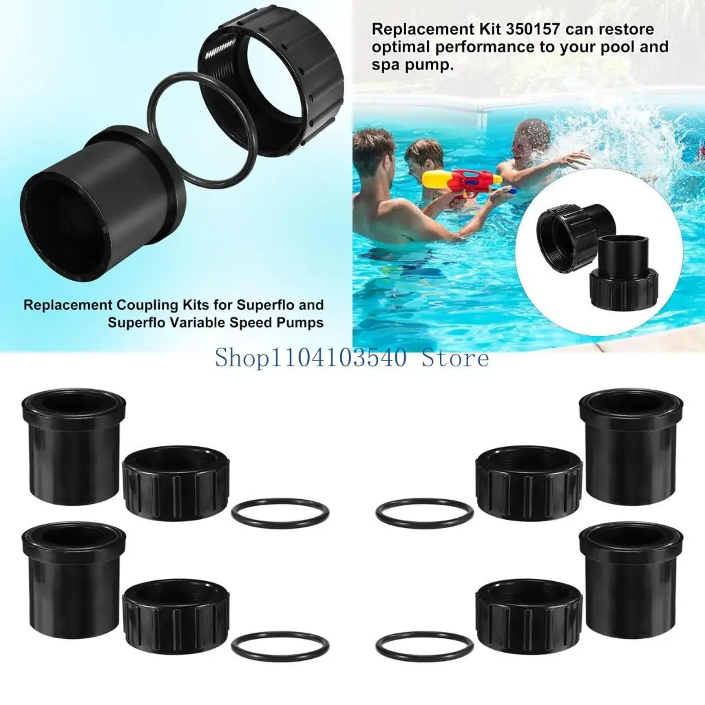 02DC 2Pcs Heavy Duty Union Connector Kits For SuperFlo Pool And Spa Pump Systems