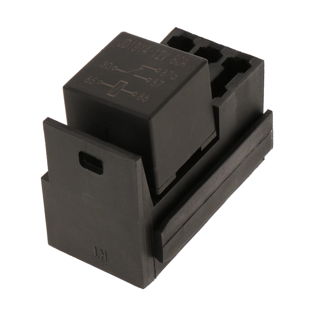 Automotive Marine RV Boat Fuse Relay Holder 4-Slot Relay Box 1 Relay 3 Fuses Automotive Fuse Relay Box Holder Relay Socket