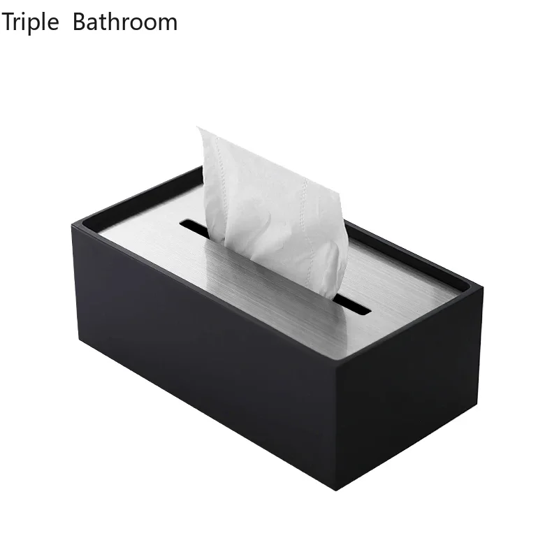 Light Luxury Resin Tissue Boxs Living Room Bedroom Desktop Tissue Holder Bathroom Draw Paper Storage Box Household Accessories