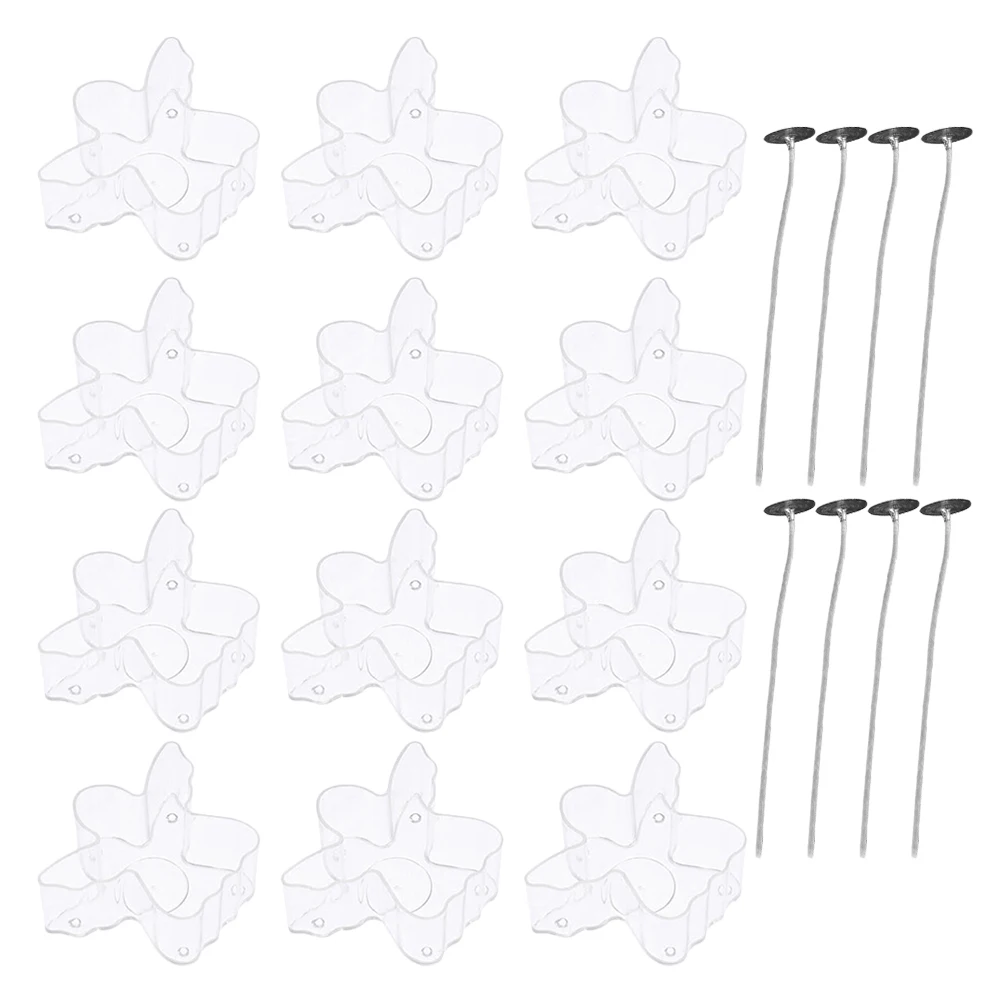 

1 Set Wick Molds Plastic Supplies Smooth Non Deform Safe Compact Lightweight Christmas Wax Craft Tools