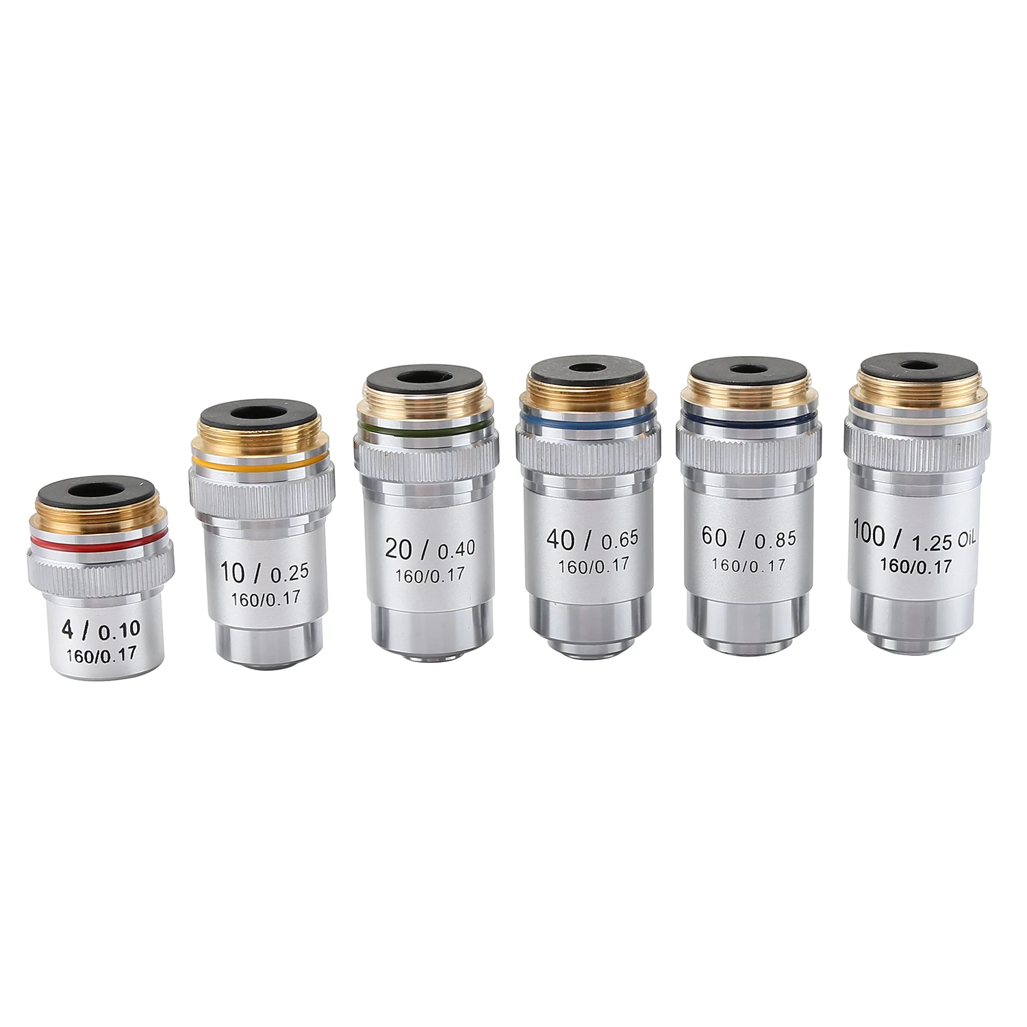 4X 20X for 40x 60X 100X 195 Achromatic Objective Lens for Laboratory Biological Microscope with 0 17mm Thickness