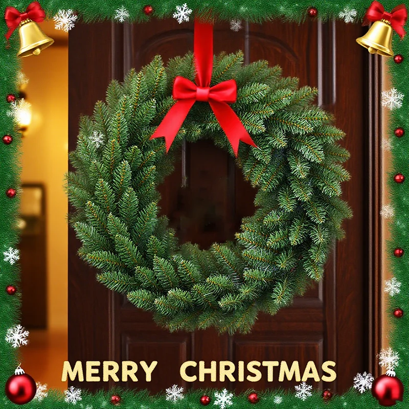 

Christmas Wreaths Front Door Vine Rattan Grass 30/40/50cm Christmas Decorations 2025 New for Store Window Holiday Decoration