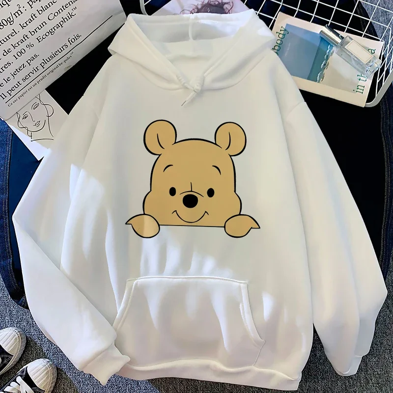 Kawaii Bear Winnie The Pooh Disney Cartoon Hoodies Women Harajuku Cute Anime Y2K Graphic Streetwear Sweatshirt 90s Hoody Female