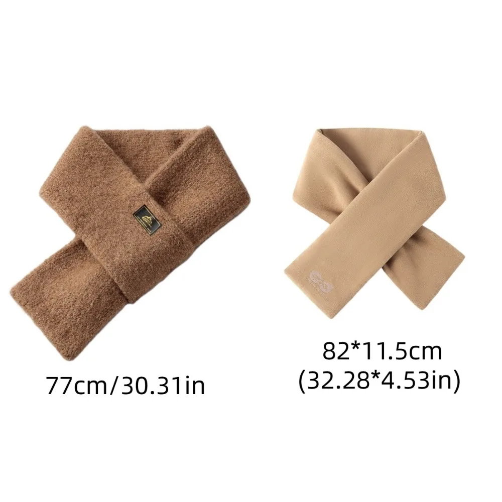 Trendy Vintage Winter Cashmere Shawl Korean Style Soft Men Scarf Thickened Imitation Mohair Cashmere Muffler Unisex