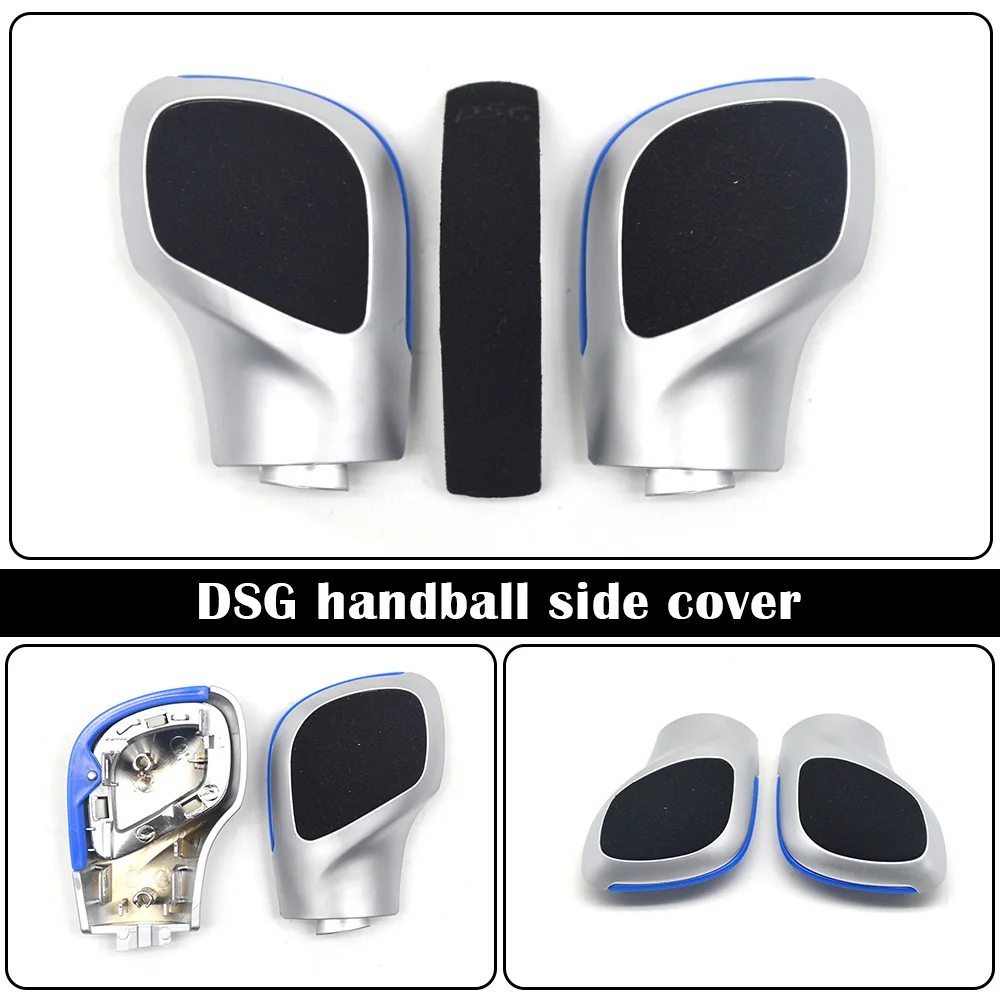 DSG Handball Matte Silver Suede Blue Edge Three Piece Set For VW Golf 6 7 R GTI Passat B7 B8 CC R20 Jetta MK6 GLI