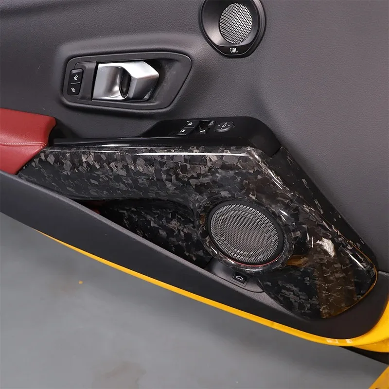 

For Toyota GR Supra A90 2019-2026 Real Carbon Fiber Car Inner Door Panel Cover Trim Sticker Interior Car Accessories