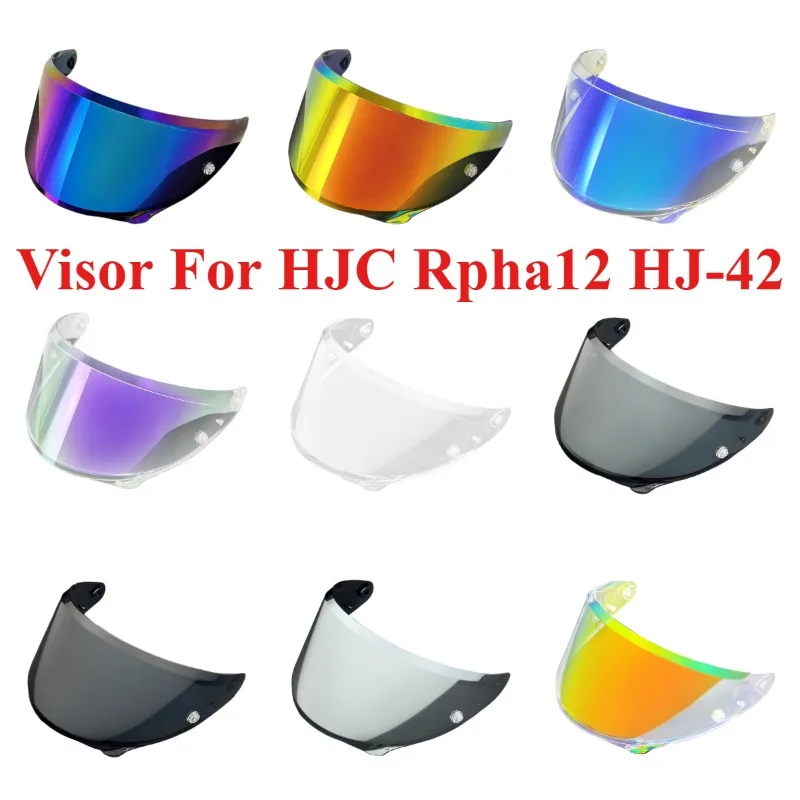 Helmet Visor For HJC Rpha12 HJ-42 Helmet Replace ANTI-UV Lens Cascos Moto RPHA 12 HJ42 Visera Capacetes Anti-FOG FILM
