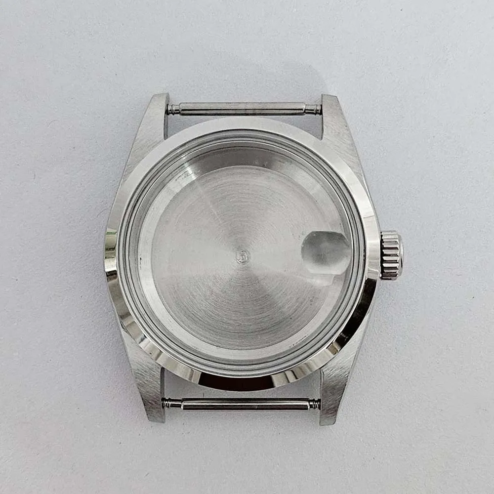 NH35 Case 36mm, Acrylic Glass Stainless Steel Watch Case for NH35 NH36 4R Movement, 3ATM Waterproof, Solid Bottom Shell