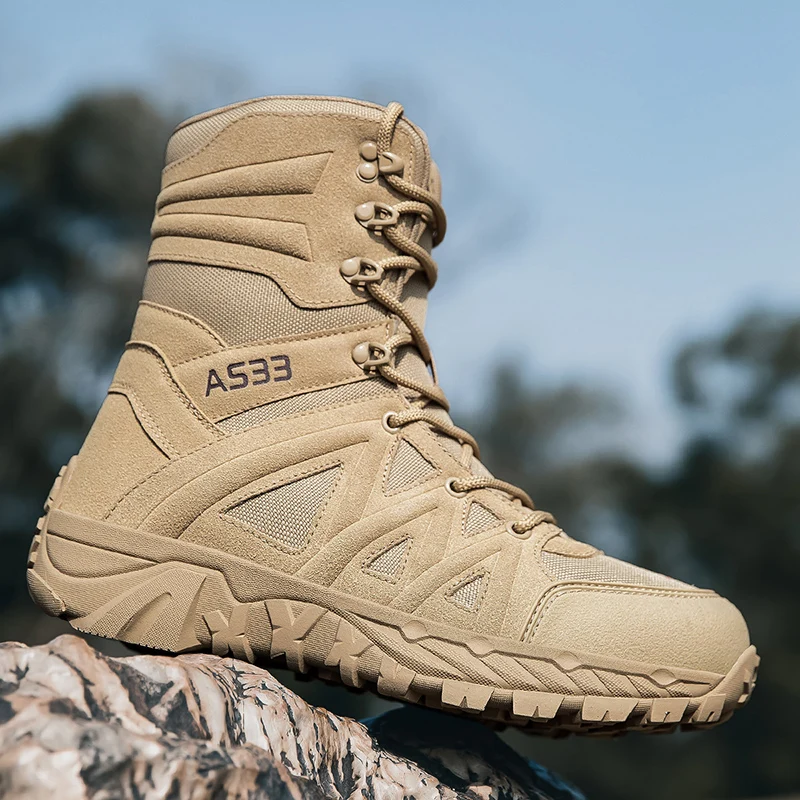 outdoor-desert-boots-men's-hiking-shoes-thick-bottom-breathable-leather-upper-high-top-mountain-climbing-work-boots-anti-slip