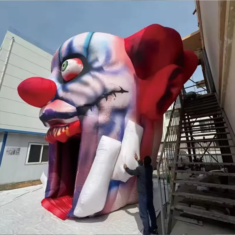 Aufblasbarer Clownbogen mit Gebläse, großflächige Event-Dekoration für den Außenbereich, Requisiten für Halloween