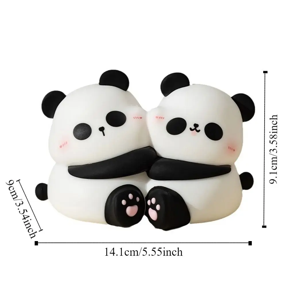 Rechargeable Hug Panda Night Light Eye Protection Soft Light Sleep Atmosphere Light Cute 3 Level Dimmable Bedside Decor Light